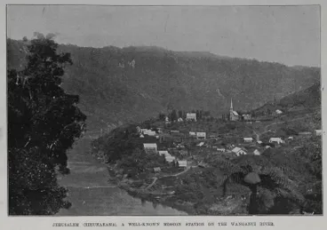 Image: Jerusalem or Hiruharama, a well known mission station on the Wanganui River