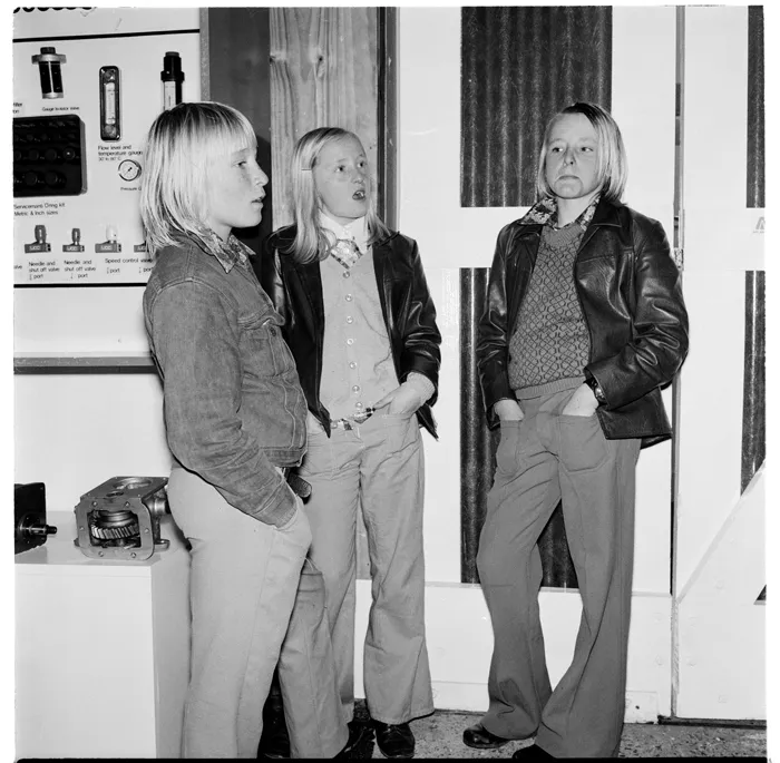 Scenes inside and out at the World Trade Fair, Wellington 1975