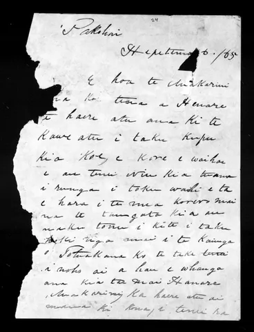 Image: Letter from Tamihana Huata to McLean