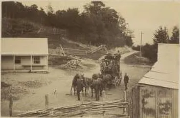 Image: Springfield Coach at Bealey, New Zealand, 1894 / J.R