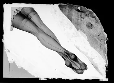 Image: Pair of legs modelling seamed stockings