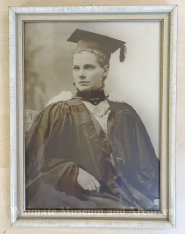 Image: Portrait of Dr Margaret Cruickshank in her university graduation gown