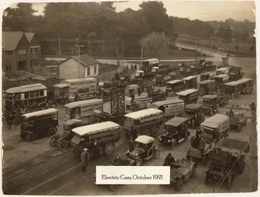 Image: Fleet of electric vehicles on Bealey Avenue
