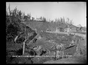 Image: Train descending spiral, taken from Raurimu Station