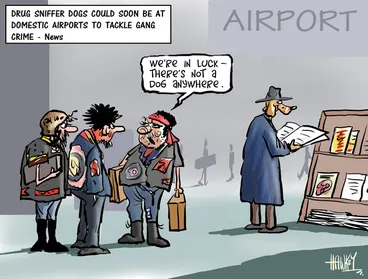 Image: Hawkey, Allan Charles, 1941- :Drug dogs. 6 August 2014