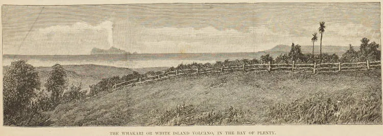 The Whakari or White Island volcano, in the Bay of Plenty