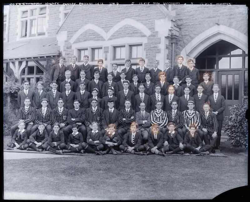 Glass Plate Negative: Christ College group