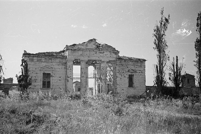 Entrance to the civilian cemetery, Orsogna, Italy - Photograph taken by George Kaye