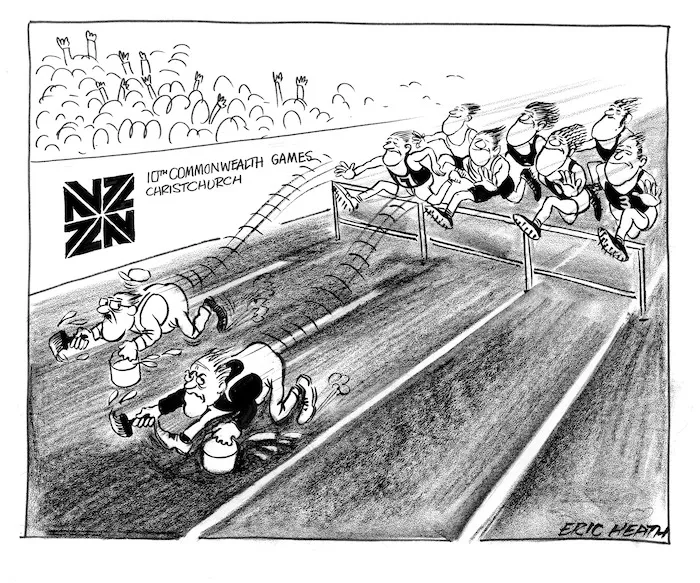 Heath, Eric Walmsley 1923-:10th Commonwealth Games, Christchurch. The Dominion, 1974.