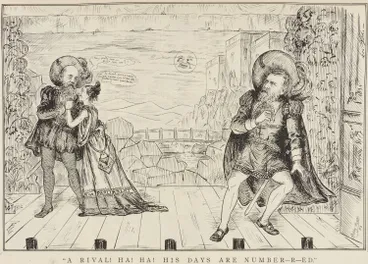 Image: A rival! Ha! Ha! His days are number-r-ed