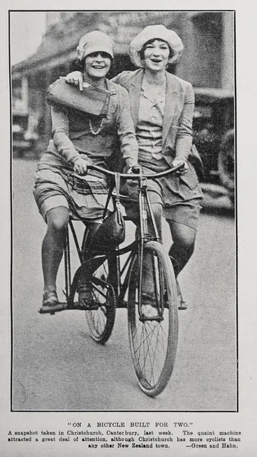 Image: On a bicycle built for two