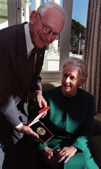 Alan MacDiarmid and Silvia Cartwright
