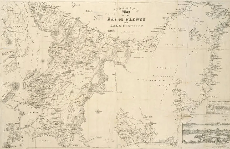 Chapman's map of the Bay of Plenty and Lake District