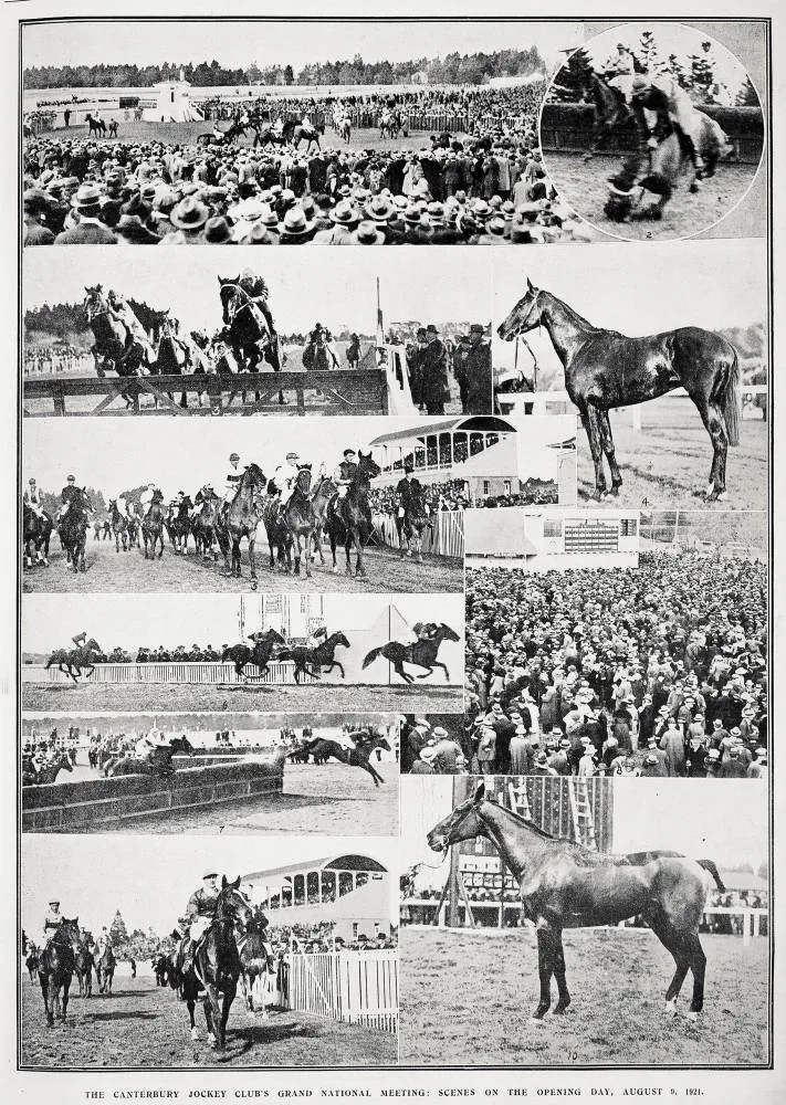 The Canterbury Jockey Club's Grand National Meeting: scenes on the opening day, August 9, 1921