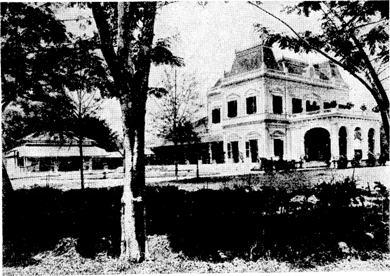 A view of-the Regent's residence at Medan, capital of the Netherlands East Indies island of Sumatra, The Japanese have raided Medan by air On several occasions. (Evening Post, 19 February 1942)