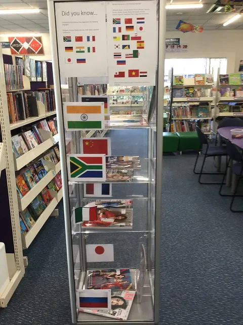 Display of foreign language magazines