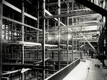 Image: Interior construction of the Dunedin Town Hall