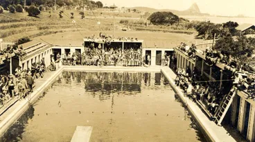 Swimming Competition, New Plymouth Saltwater Municipal Baths Image: Swimming Competition, New Plymouth Saltwater Municipal Baths