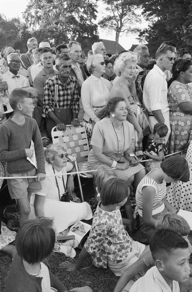 Spectators at Waitangi treaty celebrations, Waitangi