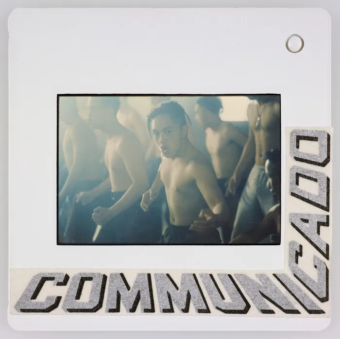 Production still of Boogie Heke doing a haka