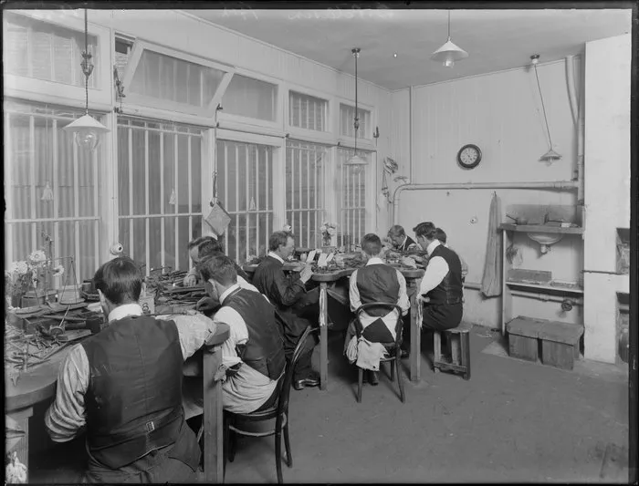 Silversmiths at work, Christchurch