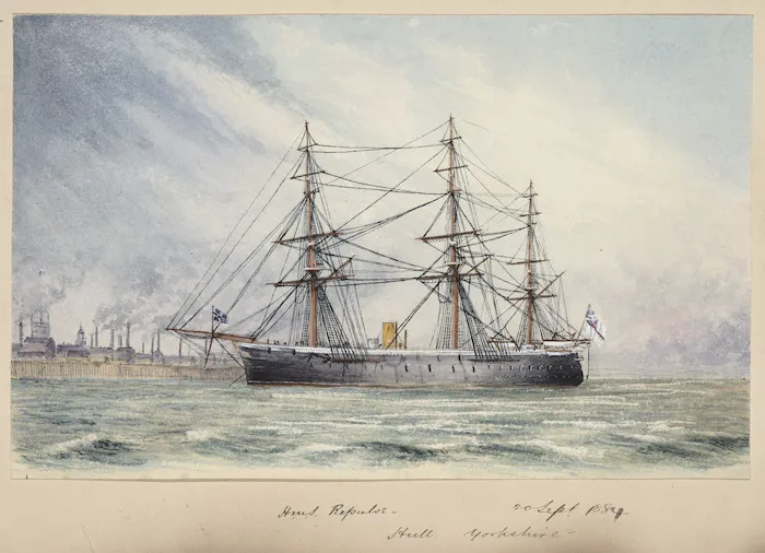 Scrivener, Henry Ambrose b 1842 :H.M.S. Repulse. Hull, Yorkshire. 20 Sep 1884.