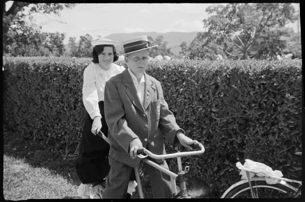 Christine Andrews & Richard Ball on tandem bike