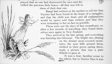 Image: Harris, Emily Cumming, 1837-1925: Chapter IX. The return to New Zealand. [Bottom left corner of page. 1909].