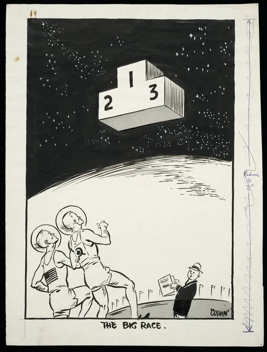 Colvin, Neville Maurice, 1918-1991:The big race. [August? 1960]