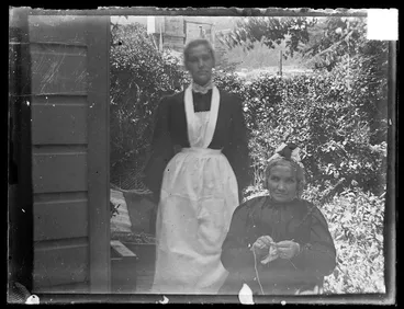 Image: Cybele Ethel Kirk and Sarah Jane Kirk in garden