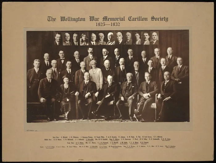 Andrew, Stanley Polkinghorne, 1879?-1964 :Members of the Wellington War Memorial Carillon Society, 1925-1932