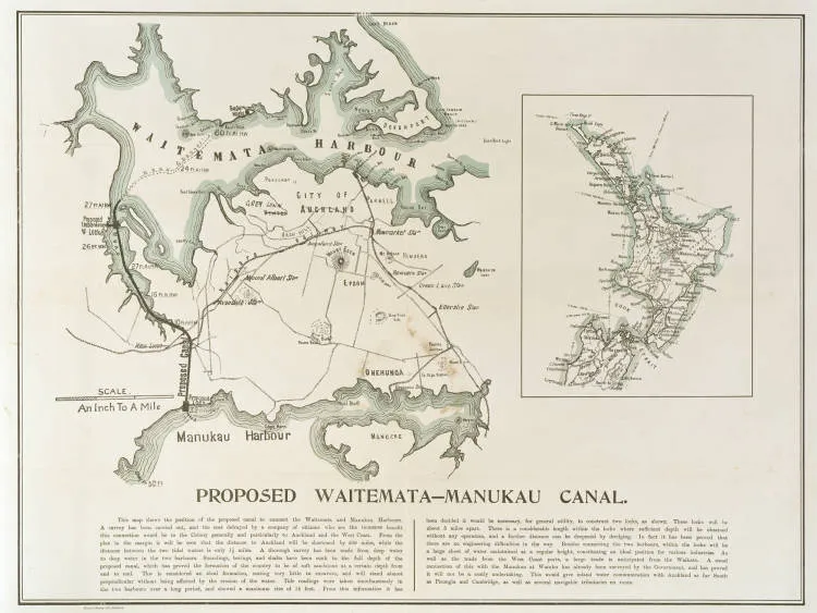 Proposed Waitemata - Manukau canal