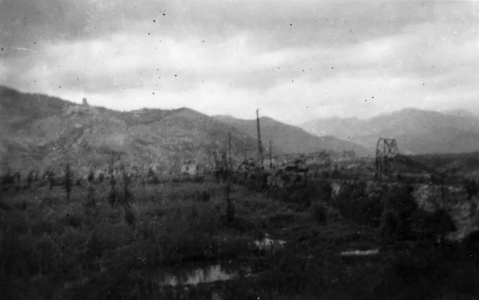 View of Cassino looking back along the causeway