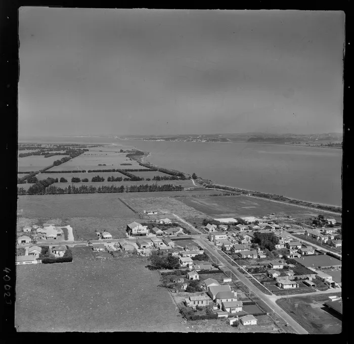 Ruawai, Northland, includes farmland, housing, roads and harbour