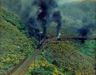 Train on Rimutaka Incline : digital image Image: Train on Rimutaka Incline : digital image