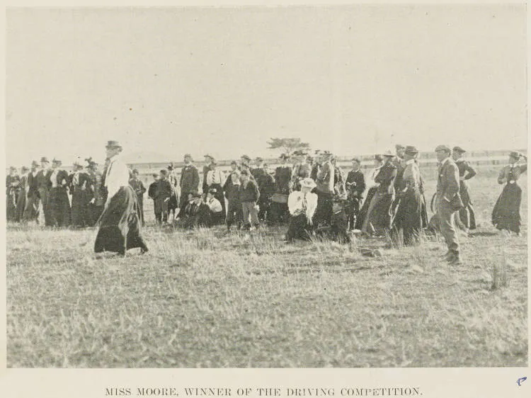 Miss Moore, winner of the driving competition