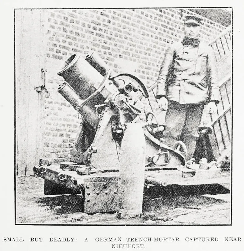 Small but deadly: a German trench-mortar captured near Nieuport