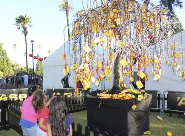 Image: ASB wishing tree, Auckland Lantern Festival.