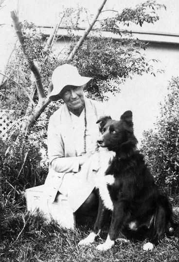 Image: Blanche Edith Baughan and dog