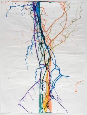 January Music (paper, hand, ink, eye, wind) #23