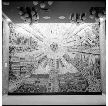 Image: Roy Cowan mural, Featherston Street; coffee bar, Wellington Trade Centre, and Cuba Mall, Wellington