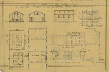 Image: Architectural plan, Clyde Hotel, Wairoa