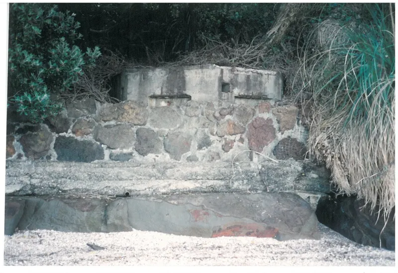 Gun emplacement on the eastern end of Howick Beach