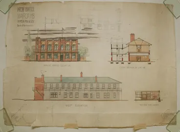 Image: Architectural drawing, Clyde Hotel, Wairoa
