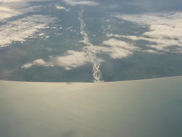 Image: The Waitaki river mouth at the border of Otago and Canterbury