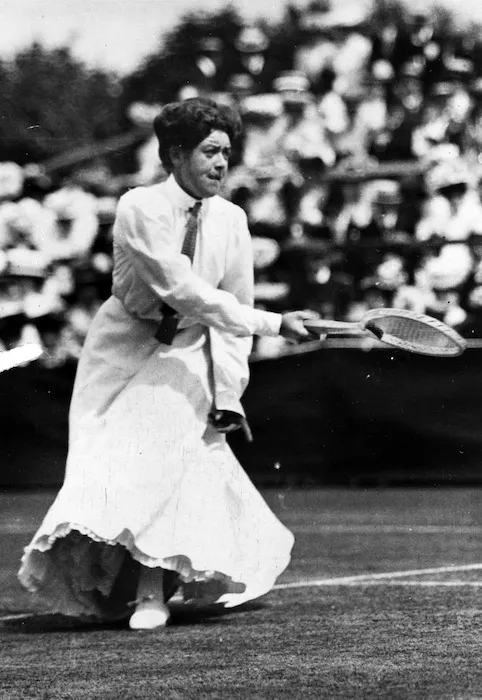 Woman playing tennis