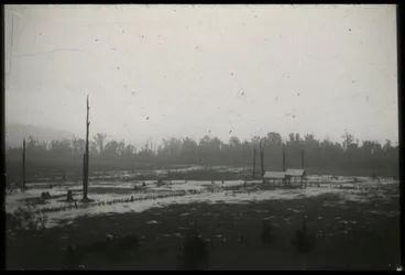 Image: Abnormal flood on Koputaroa stream, overflowing floodplain, near Queen Street East, Levin, Horowhenua