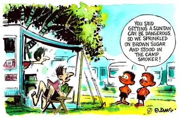 Image: Evans, Malcolm Paul, 1945- :Brown sugar suntan. 2 January 2014