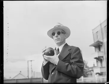 Image: Mr Claude Jones, a bowler