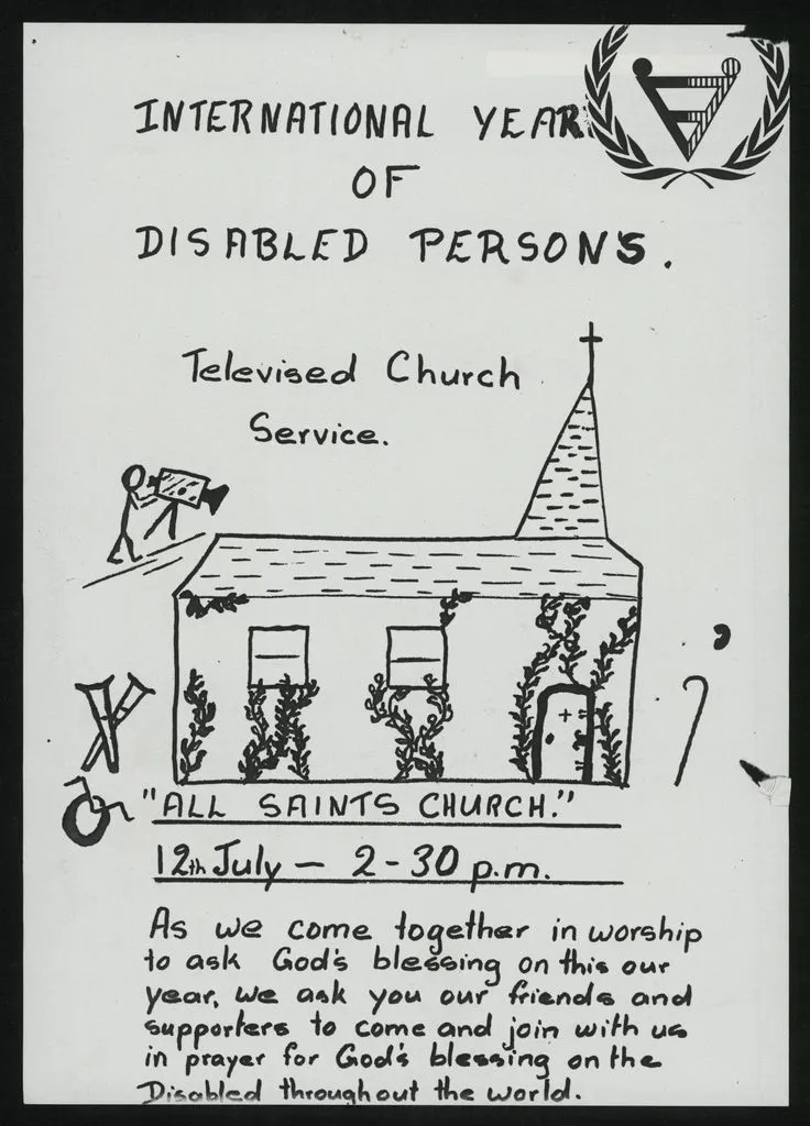 International Year of Disabled Persons church service poster